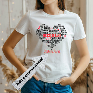 T-shirt Marquage Bande Word Cloud Personnalisé