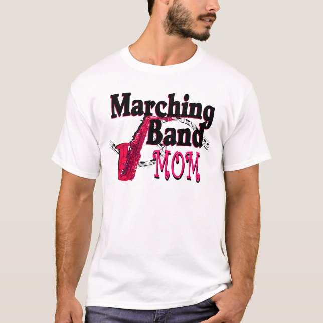 T-shirt Marquage de bande maman/ saxophone (Devant)