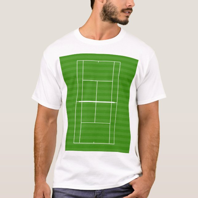 T-shirt MARQUAGE DE LA LIGNE DE COUR DE TENNIS (Devant)