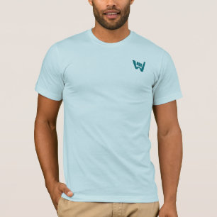 T-shirt Marque abstraite sarcelle Wave and Walk