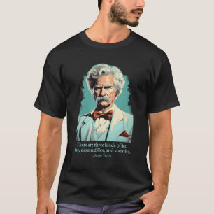 T-shirt Marque amusante Twain American Humoriste Mets Stat
