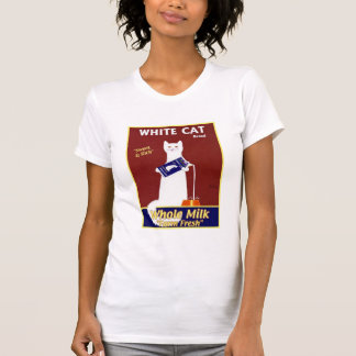 T-shirt Marque blanche pour chats Lait entier