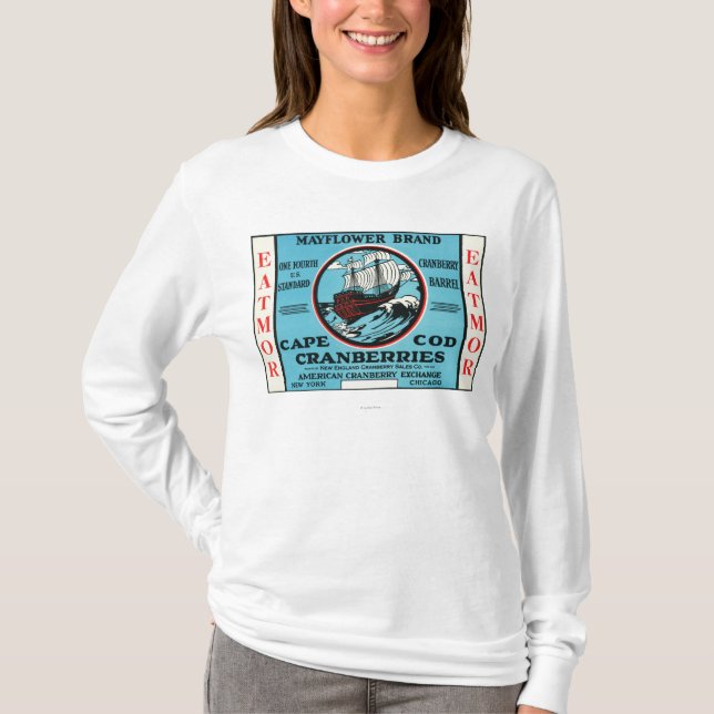T-shirt Marque de canneberges d'Eatmor de fleur (Devant)