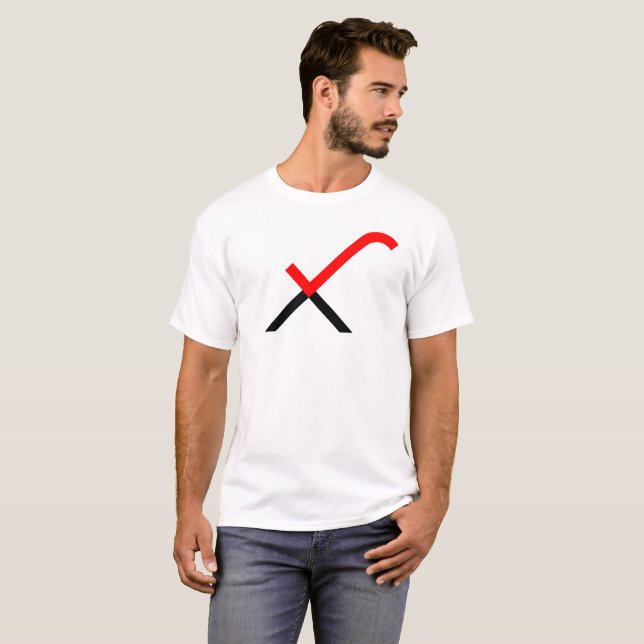 T-shirt Marque de contrôle de monogramme Lettre X (Devant entier)