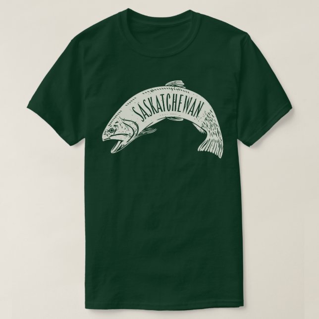 T-shirt Marque de mots-symbole du poisson de la Saskatchew (Design devant)