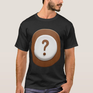 T-shirt Marque de question Brown avec un Arrière - plan ci