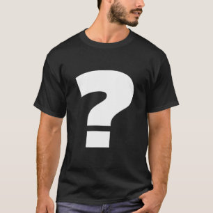 T-shirt Marque de question de typographie