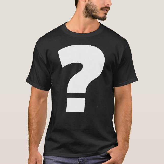 T-shirt Marque de question de typographie (Devant)