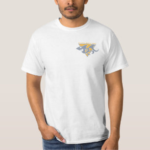 T-shirt Marque de requin - or et gris