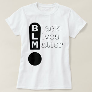 T-shirt Marque d'exclamation BLM soutenant Black Lives Mat