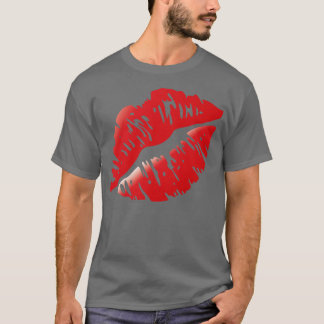 T-shirt Marque du bâton à lèvres d'impression KissLip