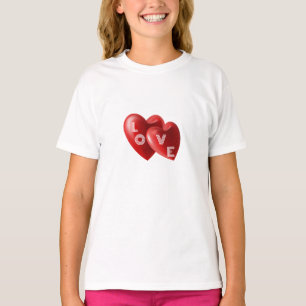 T-shirt Marque Graphique de l'Amour du Cœur Jumeau Romanti