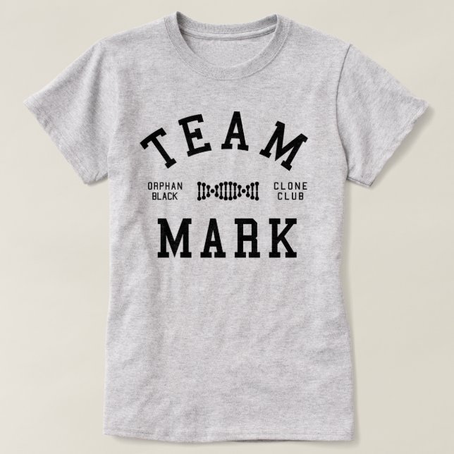 T-shirt Marque noire orpheline d'équipe (Design devant)
