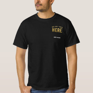T-SHIRT MARQUE VERIFIEE NOIRE PERSONNALISABLE MODERNE ET C