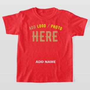 T-SHIRT MARQUE VERIFIEE ROUGE FONCE PERSONNALISEE MODERNE 