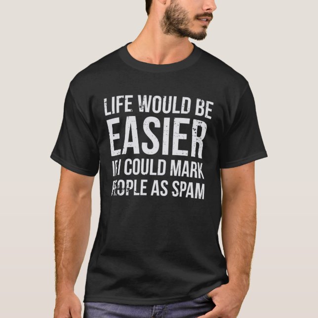 T-shirt Marquer les personnes comme Spam Office Co-travail (Devant)