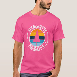 T-shirt Marquette Nebraska NE USA City Pride Retro Sunset