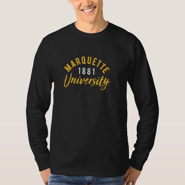 T-shirt Marquette University Golden Eagles Écriture Classi (Devant)