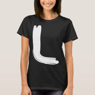 T-shirt Marqueur d'alphabet lettre L blanc gras créatif