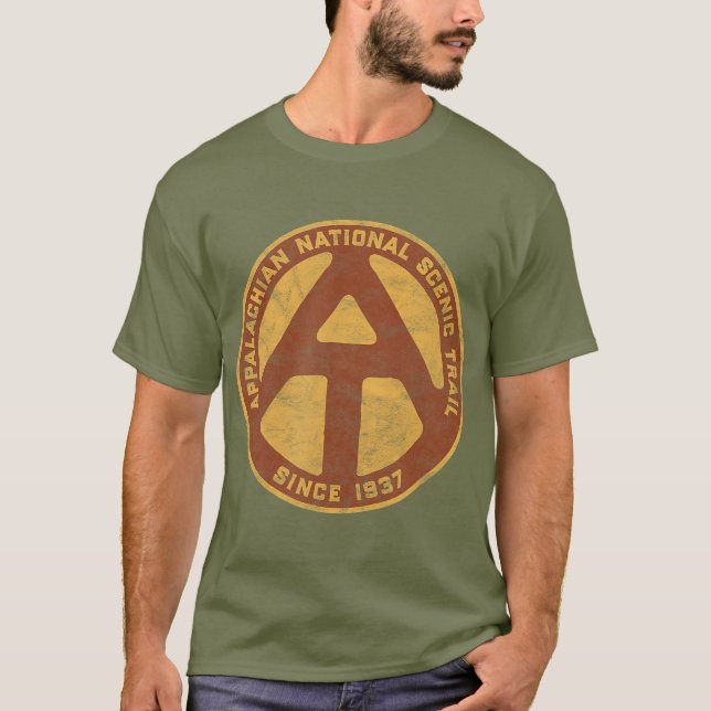 T-shirt Marqueur du sentier des Appalaches Retro National  (Devant)