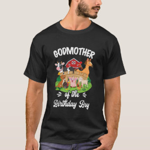 T-shirt Marraine de la vache de la ferme de fête du garçon