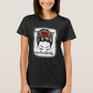 T-shirt Marraine de la vie décolorée Chignon sale Impressi