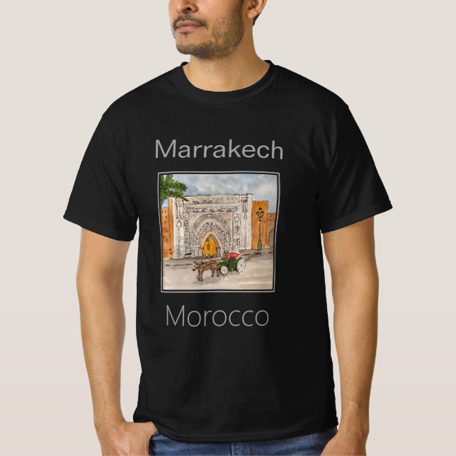 T-shirt Marrakech Bab Agnaou Maroc (Devant)