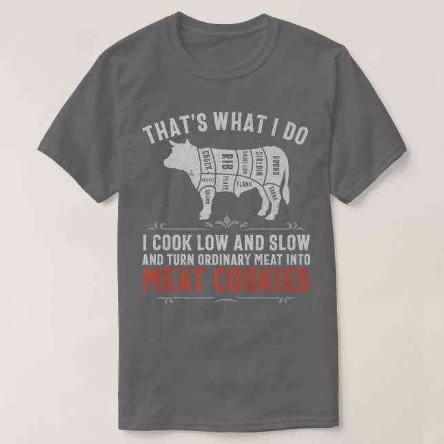 T-shirt marrant barbecue grillades fumant cuisine viande 3 (Design devant)
