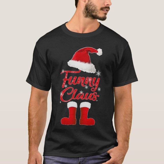 T-shirt marrant claus Noël famille correspondance (Devant)