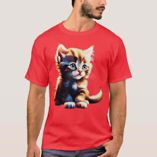 T-shirt marrante dessin d'art pour chat Ce mignon dessin d