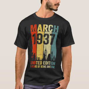 T-shirt Mars 1937 85 Ans D'Être Impressionnant