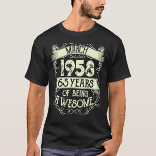 T-shirt Mars 1958 65 ans d'être génial