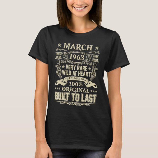 T-shirt Mars 1963 60 ans 60e anniversaire (Devant)