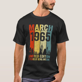 T-shirt Mars 1965 57 Ans D'Être Impressionnant