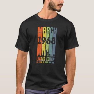 T-shirt Mars 1968 55 Anniversaire 55 Anniversaire 1968 Ann