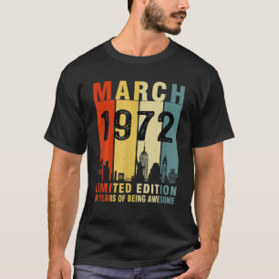 T-shirt Mars 1972 Edition Limitée 50 Ans D'Être Aweso
