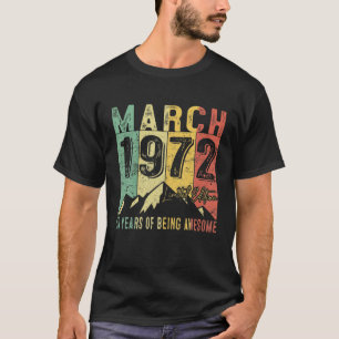 T-shirt Mars 1972 Pour Édition Limitée 50 Ans D'Être