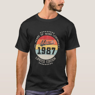 T-shirt Mars 1987 35E Anniversaire 35 Ans Être Le