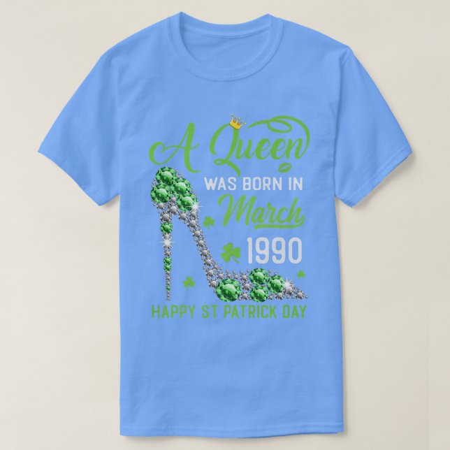 T-shirt Mars 1990 33e anniversaire Joyeux St Patrick's Day (Design devant)