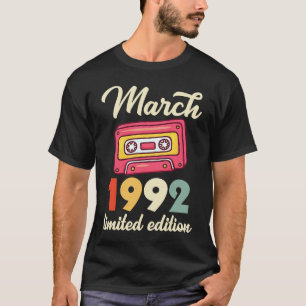T-shirt Mars 1992 31 Ans Joyeux Anniversaire Pour Moi