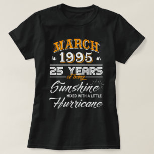 T-shirt Mars 1995 - Cadeaux de mariage de 25 ans