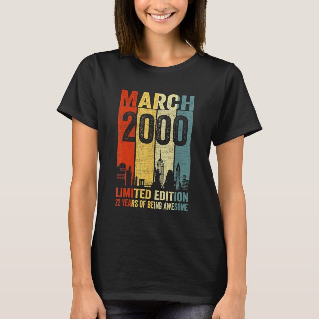 T-shirt Mars 2000 22 Ans D'Être Impressionnant (Devant)