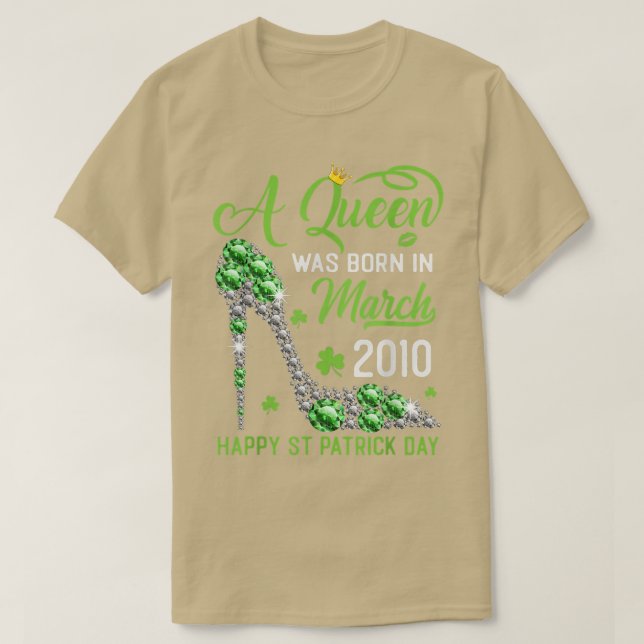T-shirt Mars 2010 13e anniversaire Joyeux St Patrick's Day (Design devant)