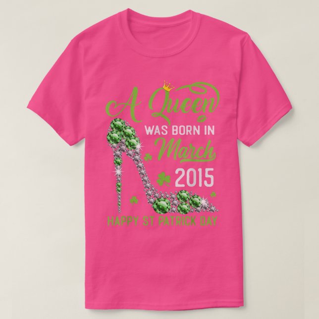 T-shirt Mars 2015 8e anniversaire Joyeux St Patrick's Day  (Design devant)
