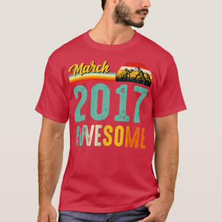 T-shirt Mars 2017 Birthday Gift Shirt Vintage Mars 2017
