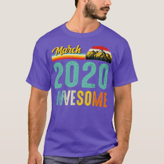 T-shirt Mars 2020 Birthday Gift Shirt Vintage Mars 2020