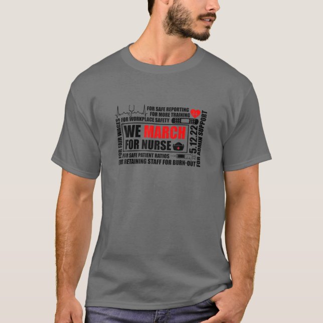 T-shirt Mars 2022 Pour Infirmière Million (Devant)