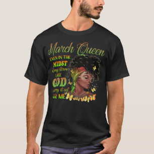 T-shirt Mars Anniversaire Reine Noire Au Milieu De Mon Sto