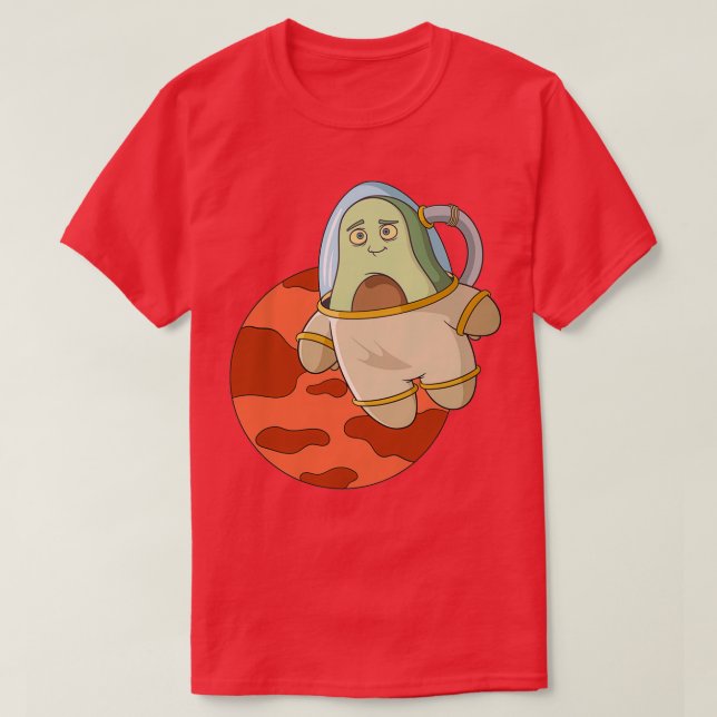 T-shirt Mars Avocado design pour un amoureux de l'espace (Design devant)
