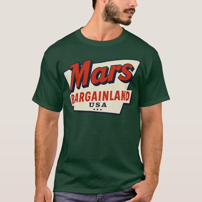 T-shirt Mars Bargainland USA New Bedford, MA (Devant)